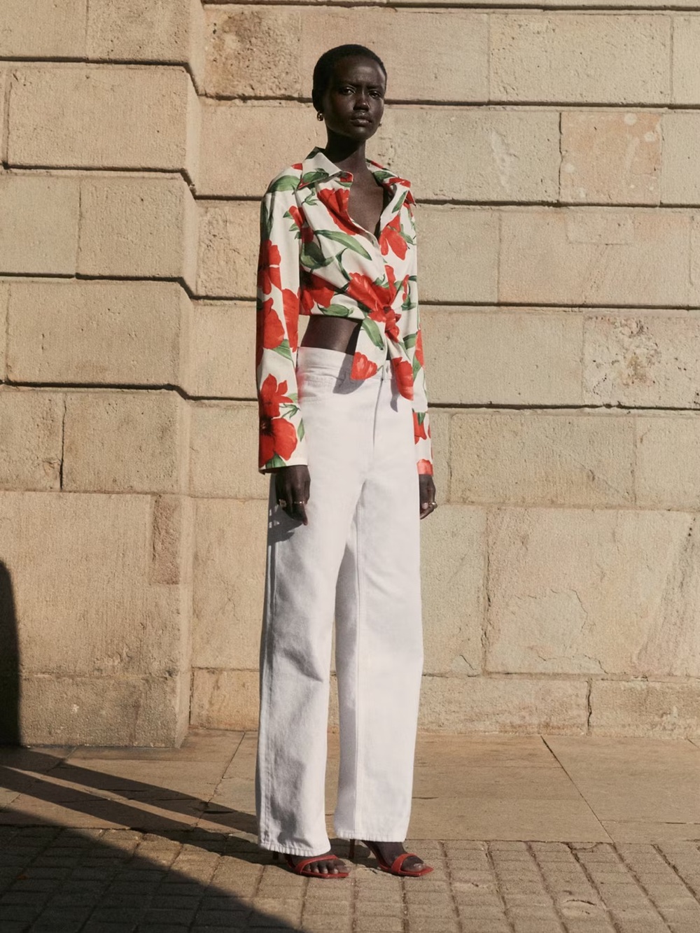 Mango - Mid-rise Straight Jeans - White
